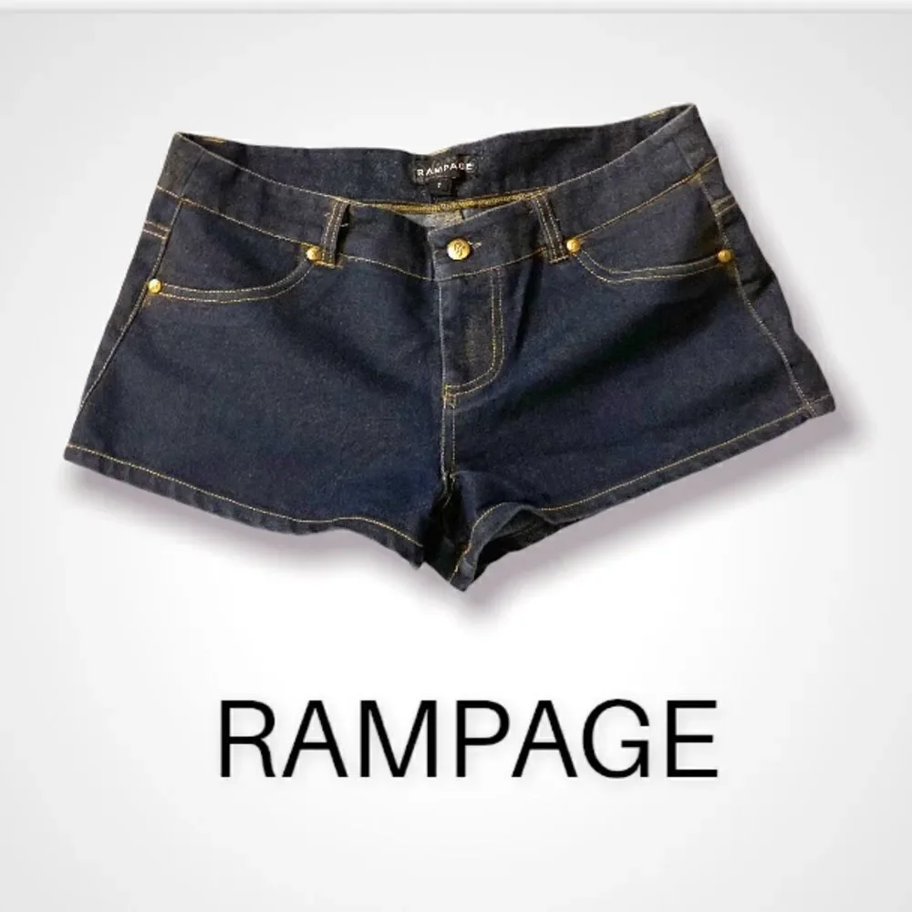 𝅺: : RAMPAGE Low Rise “Shimmer” Denim Shorts : :
